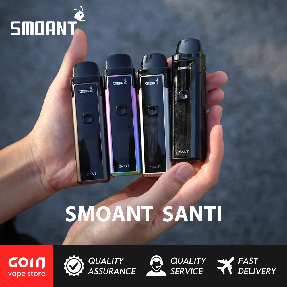 

Original Smoant Santi Vaporizers 40W Vape Pod Kit 1100mAh Battery Santi Case 3.5ml Pod Cartridge Electronic Kit