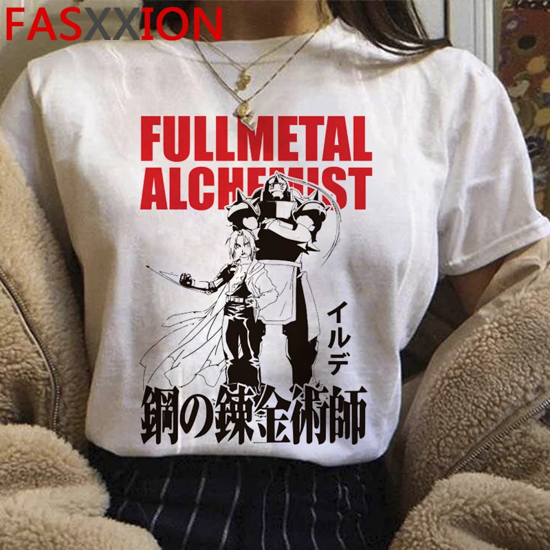 

Цельнометаллическая одежда для алхимика, футболка, Мужская футболка с принтом tumblr harajuku kawaii японский Топ 2021, винтажные футболки