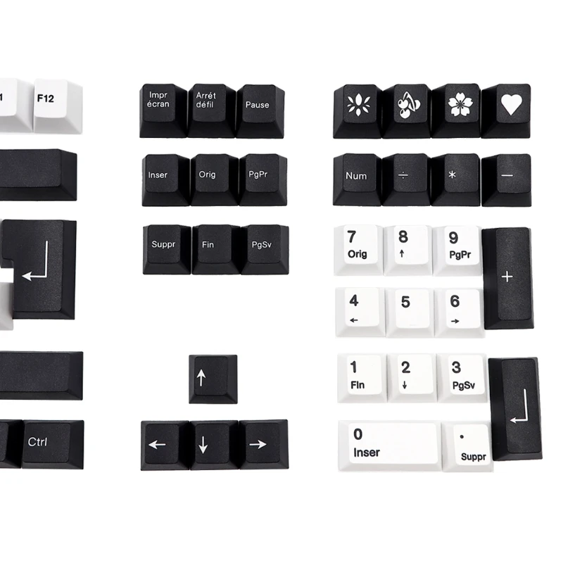 J60A 109 клавиш/комплект Вишневый профиль под заказ PBT термосублимационные колпачки