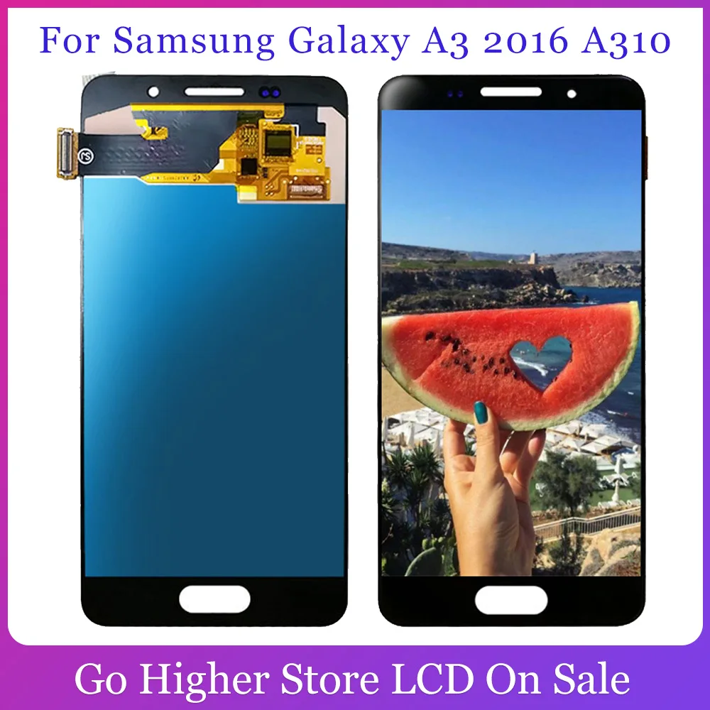 Для Samsung Galaxy A3 2016 A310 A310F A310H A310M дисплей экран дигитайзер сенсорная панель стекло