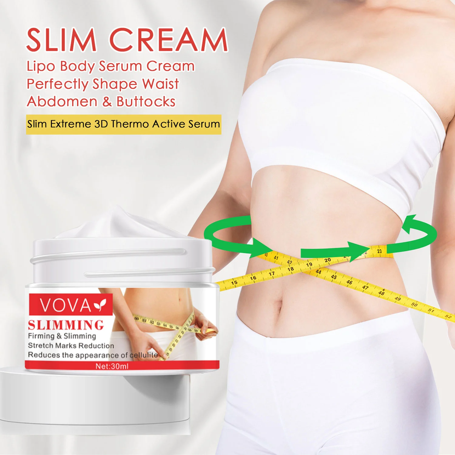 

VOVA Slimming Cream Full Body Firming Massag Cream Weight Loss Leg Body Waist Effective Reduce Cream Skin Care Anti-Cellulite