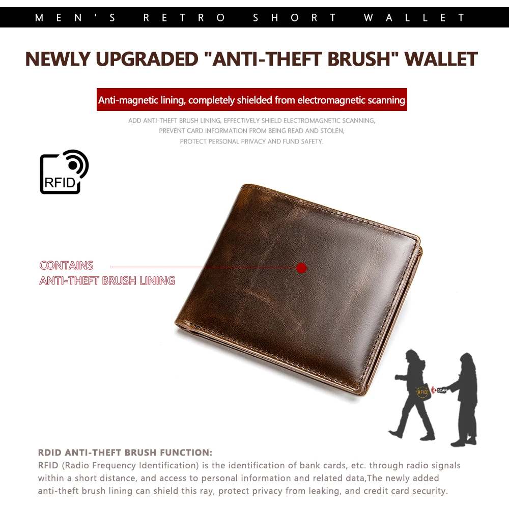 WESTAL RFID мужской кошелек Роскошный для мужчин дизайнерский мелочи бумажник