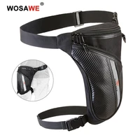 wosawe mens motorcycle drop leg bag bicycle fanny pack belt thigh hip pouch waist bag airsoft tactical utility hookable keychain