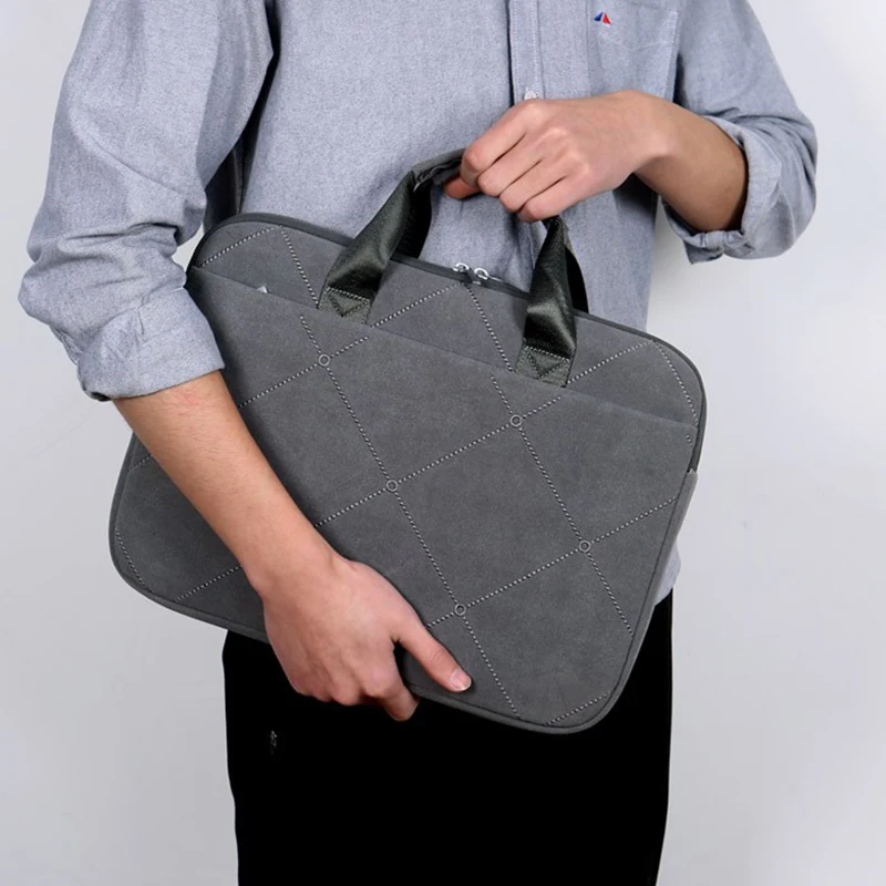 Деловой портфель унисекс сумка для ноутбука 14 дюймов вместительная из матовой