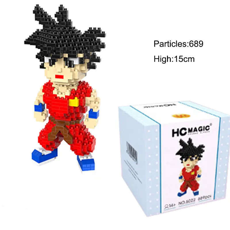 Red Budo Suit Goku Building Blocks Tail Sun Wukong Small Brick Martial Arts Uniform Small Particles Educational Toy For Children