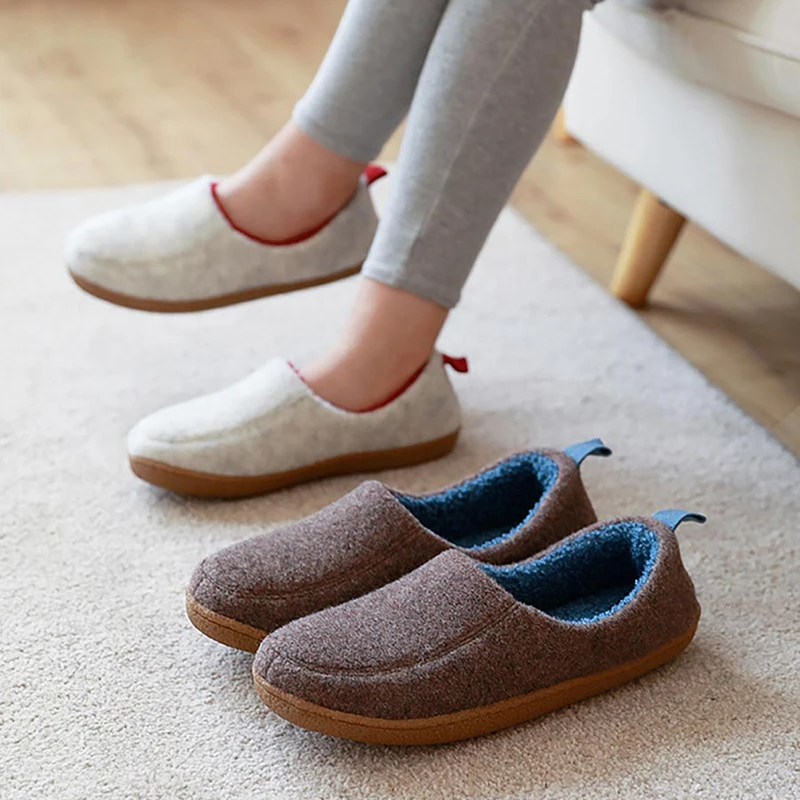 Фото Домашние тапочки для мужчин и женщин теплая обувь в японском стиле на толстой
