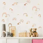 С рисунком радуги и облака наклейки на стену DIY Детская комната Домашний декор самоклеящаяся детской комнаты постер для детской комнаты виниловые обои