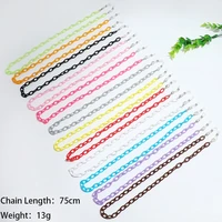 2021 new fashion student color acrylic mask holder lanyard resin anti skid glasses chain neck strap jewelry for women children