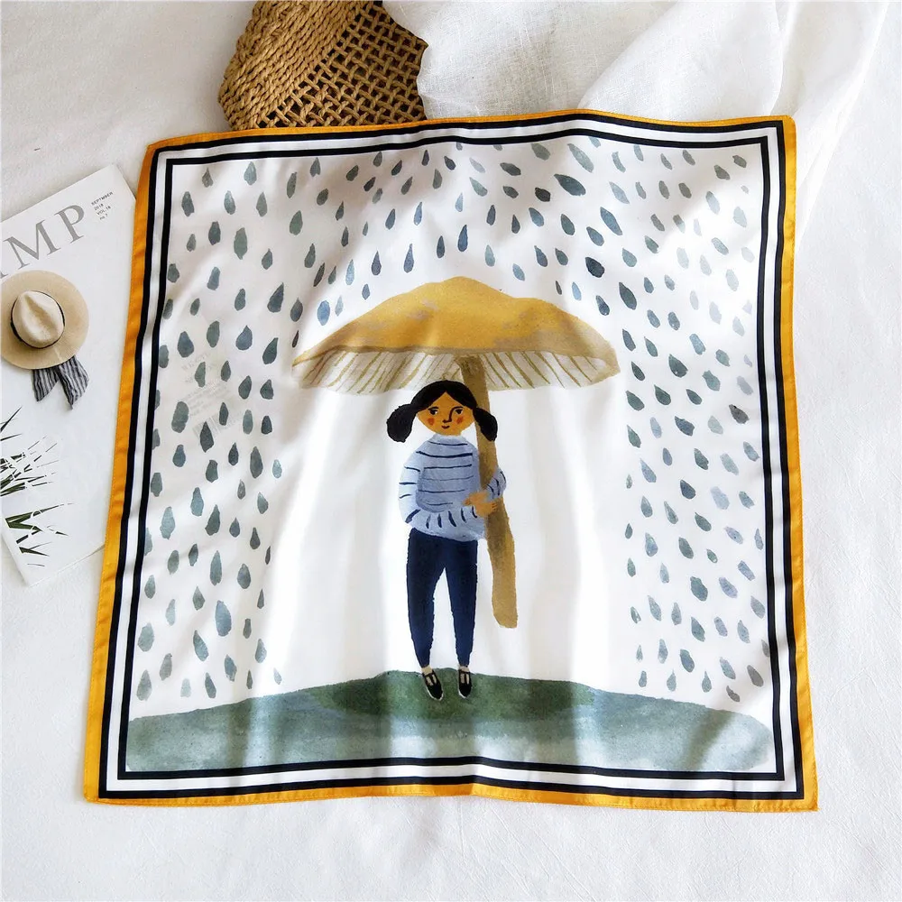 Модный квадратный шарф повязка на голову для вечеринки женский элегантный