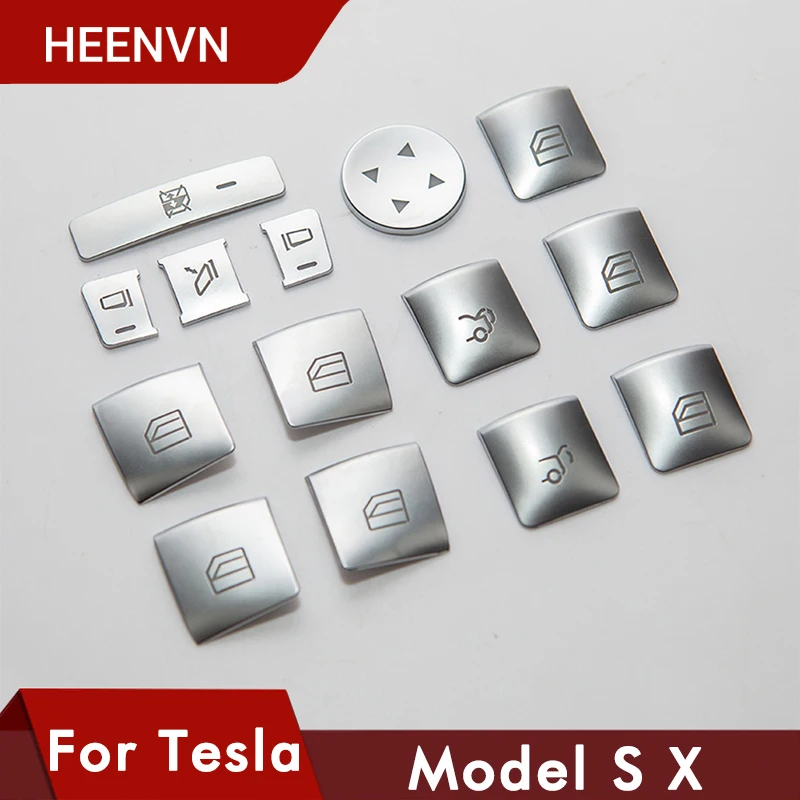 Heenvn 14 шт. оконный подъемник с кнопками рамка Крышка для Tesla модель S аксессуары