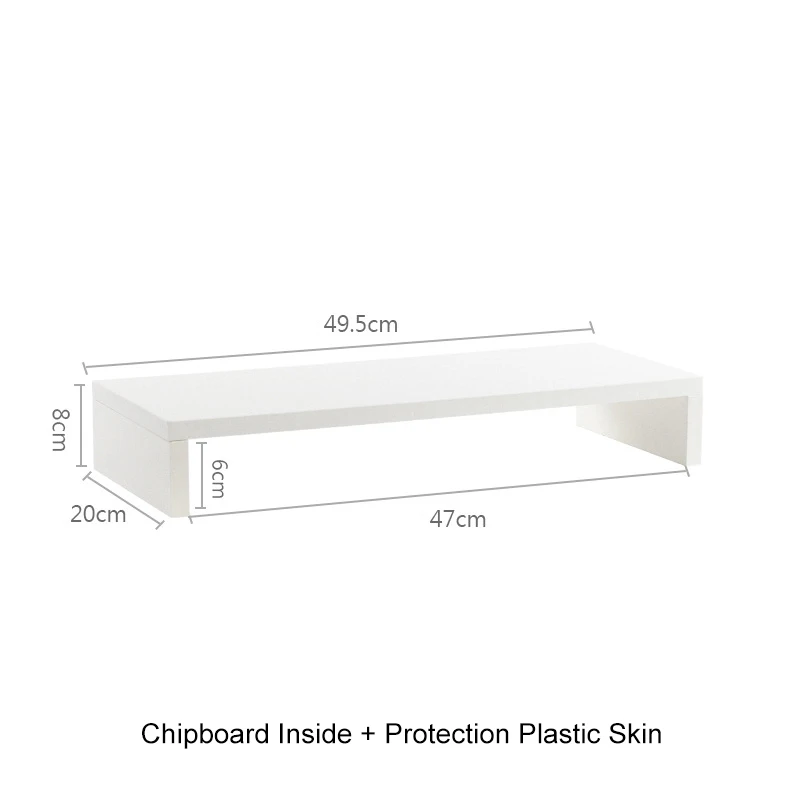 

Computer Monitor Stand Desk Keyboard Organizer Chipboard Material Desk Organizer Monitor Desktop Storage Holder for Home Office