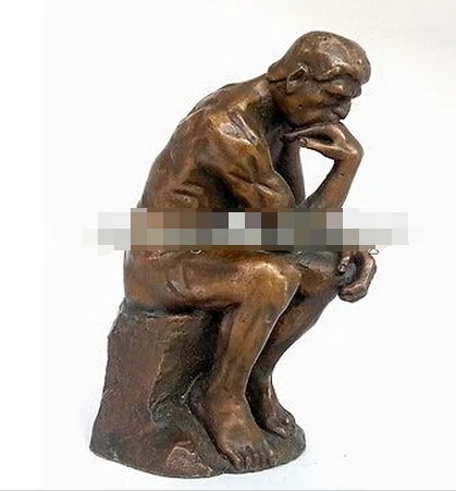 --- 406 + Коллекционная! Винтажная статуя родина из чистой бронзы в стиле арт-деко |