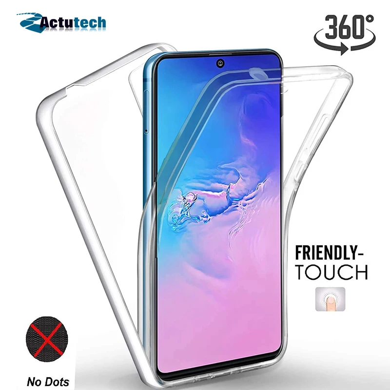 

360 Full Body Case for Samsung Galaxy A51 A31 A21S A11 A01 A20S A30S A50 S20 Note 10 Lite S10 Plus Silicone TPU Double Clear