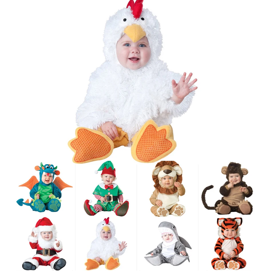 Новый дизайн костюмов с животными для мальчиков на Рождество и Хэллоуин