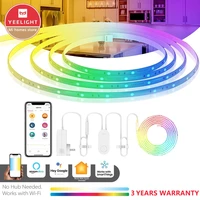 yeelight smart led strip lights6 5 ft wi fi led light strips app voice control game sync music sync rgb color changing led
