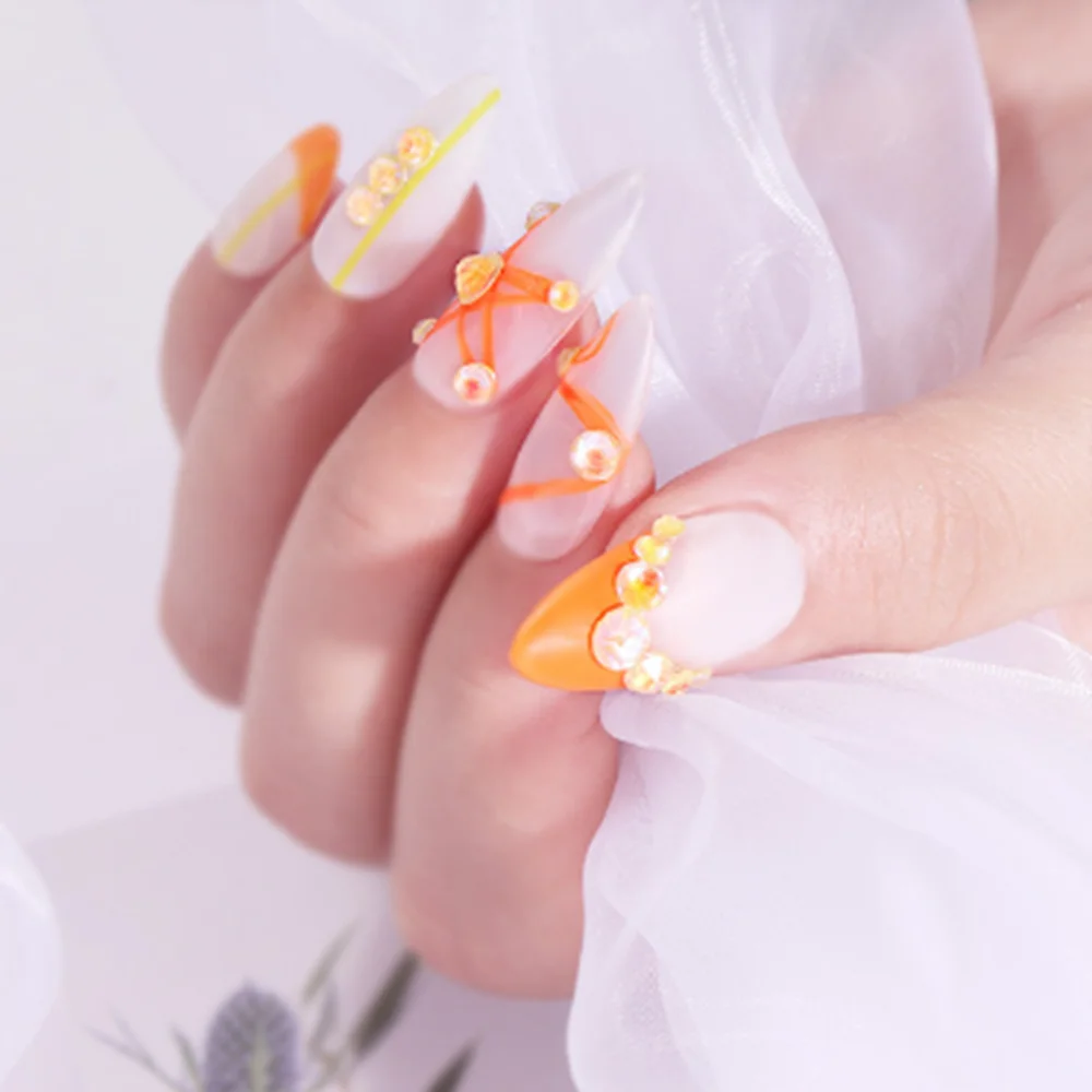 Светящиеся Стразы для дизайна ногтей блестящее Стекло Драгоценный Камень 3D Шарм