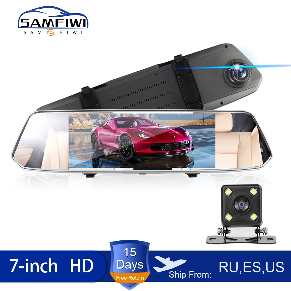 Видеорегистратор Full HD 1080P с 7 дюймовым ЖК дисплеем и сенсорным