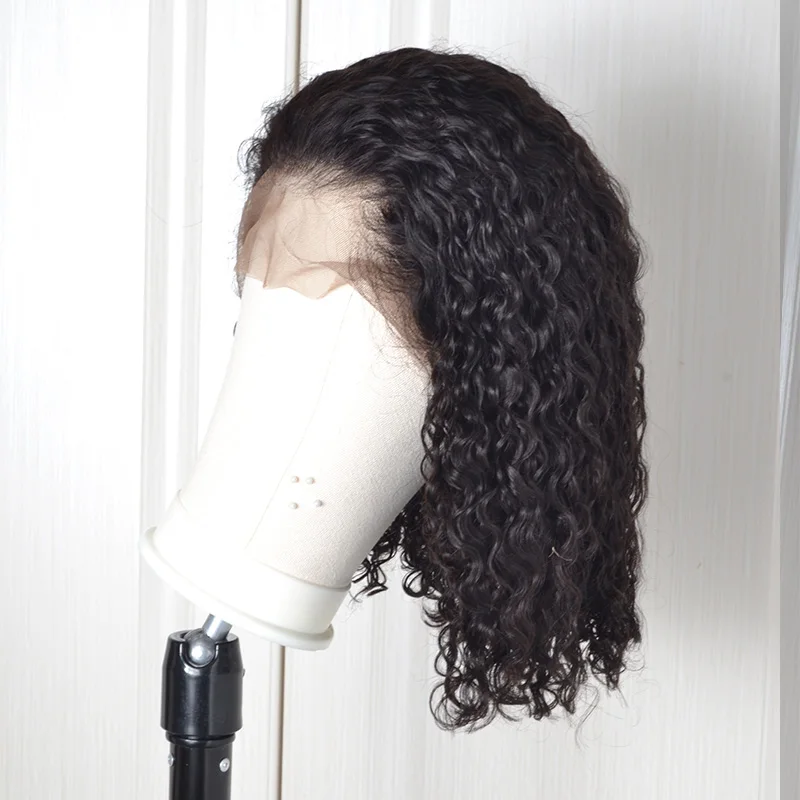 Yeahwigs Бразильские короткие вьющиеся волосы Джерри Короткие фронтальные парики 13x4