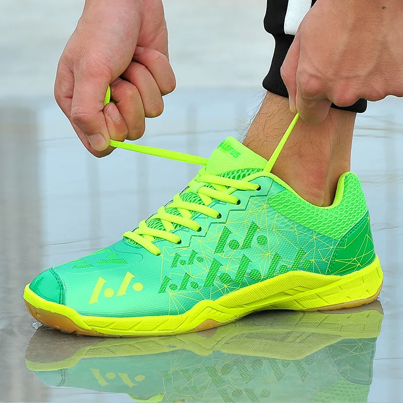 New Fashion Green Non-slip Mens Tennis Shoes Unisex Professional Breathable Sneakers Men Outdoor Court Sport Shoes Tenis Hombre