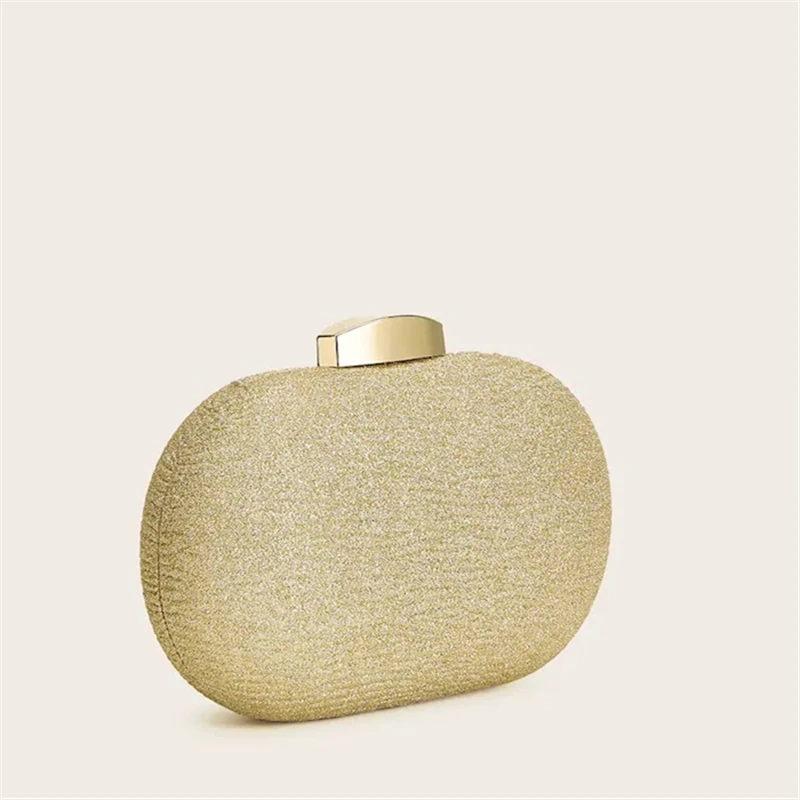 Женский зажим верхняя Сумка клатч вечерняя сумка с цепочкой и ремешком Золотой