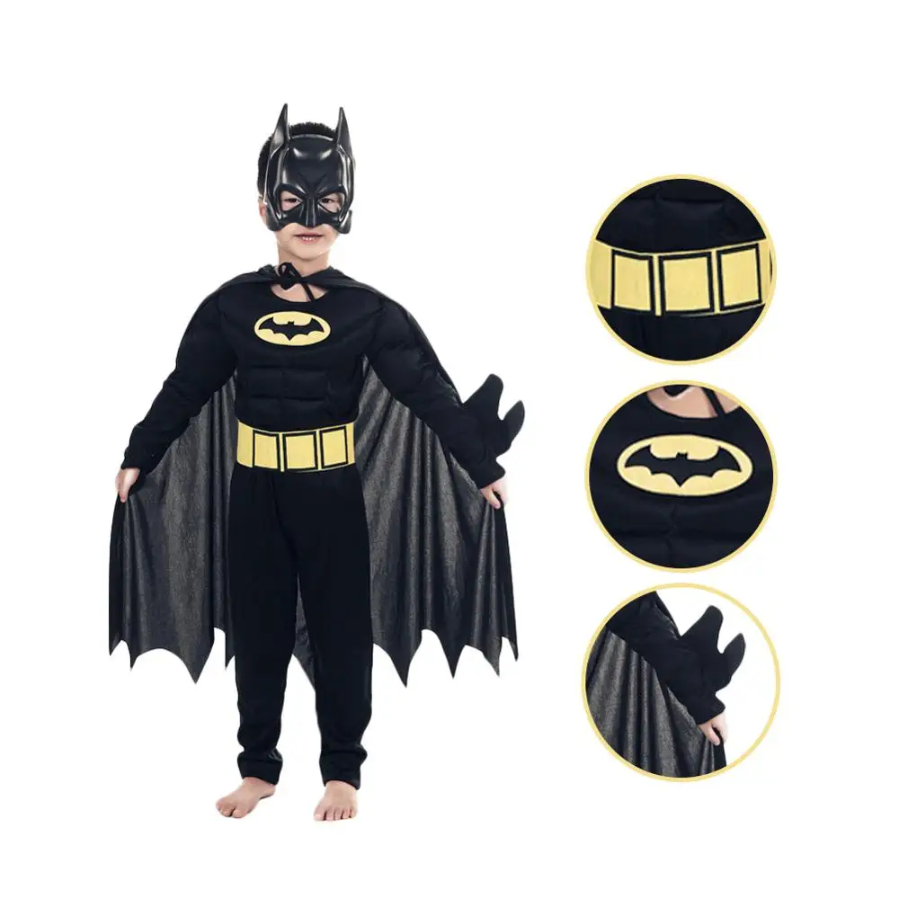 Детский маскарадный костюм Бэтмен Супермен для мальчиков платье на Хэллоуин |