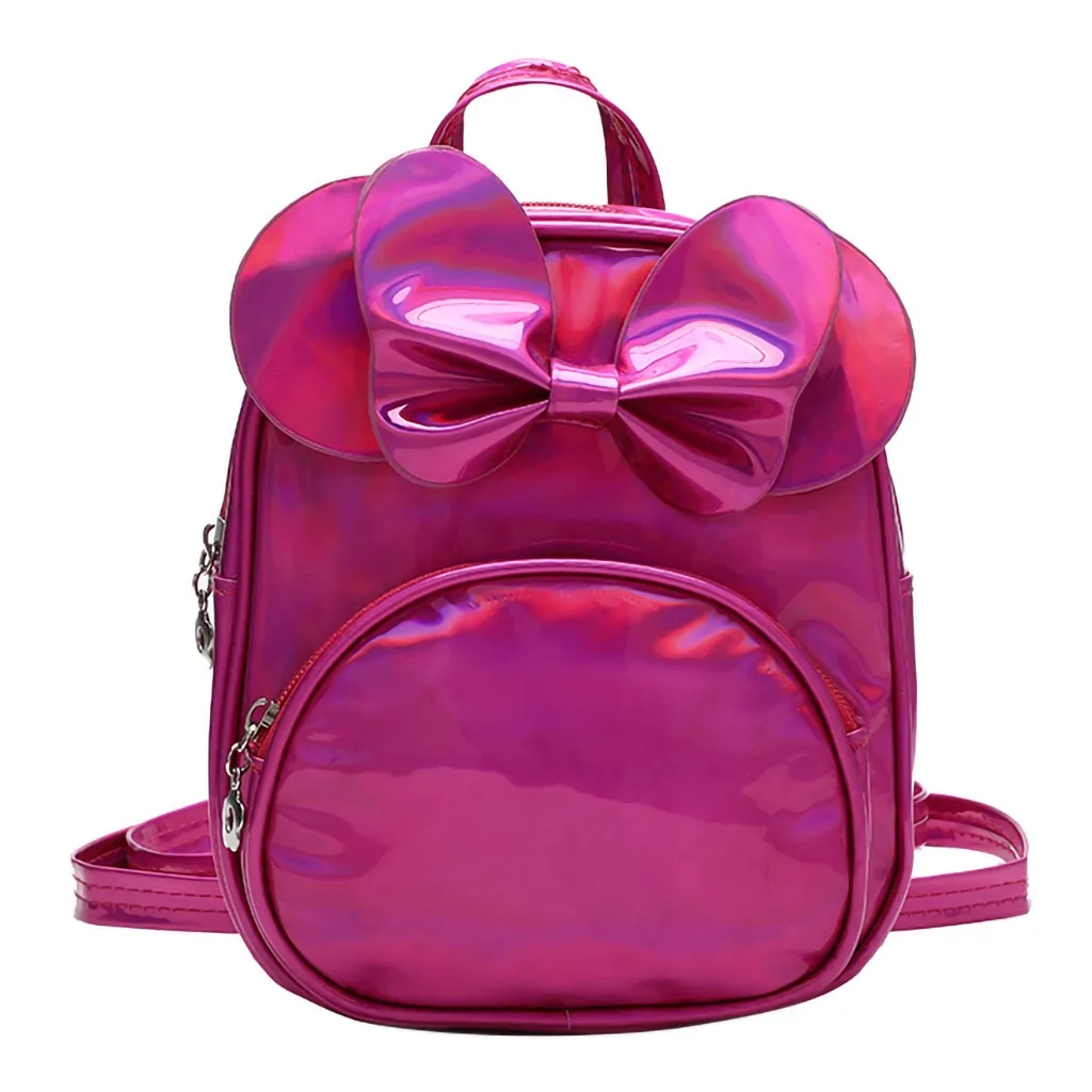 Hot Pink INSULAR детский модный однотонный школьный рюкзак на плечо для девочек, сумки для девочек, школьные мини-рюкзаки, школьные сумки#45 - Цвет: Hot Pink