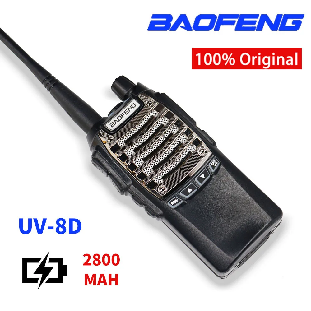 10 км Baofeng Walkie Talkie UV-8D 8 Вт 2800 мАч портативный CB радио Comunicador Hand Free 128 каналов двухстороннее радио с фонариком