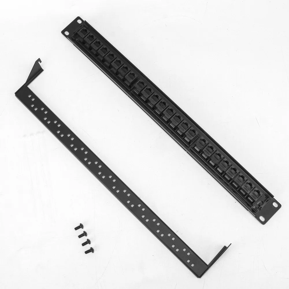 19 &quot1U стойка сквозной 24 порта CAT6 патч панель белый короткий Keystone Jack RJ45 сетевой