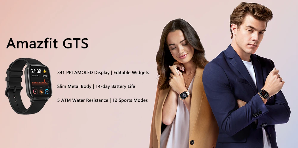 Глобальная версия Amazfit GTS Смарт-часы gps AMOLED для бега спортивный Пульс 5ATM водонепроницаемый браслет Смарт-часы Android Amazfit