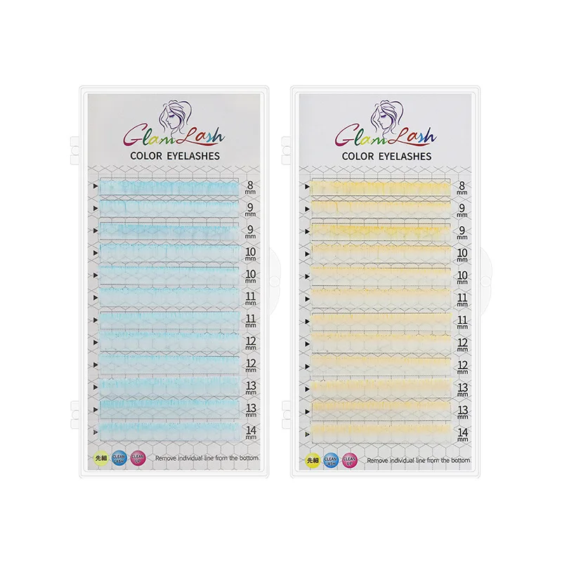 

Color Lashes Purple Blue Brown Green Red White Pink Yellow Eyelash Extensions Individual Colored Eyelashes False Mink Eyelashes
