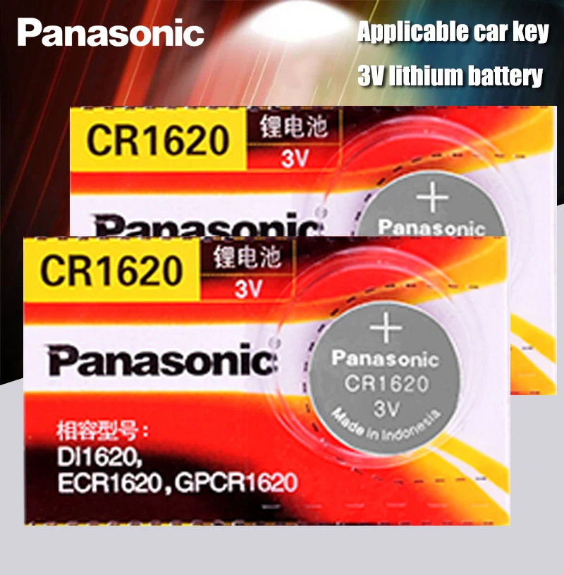 

2pcs/Lot Panasonic Original Product cr1620 Button Cell Batteries For Watch 3V Lithium Battery CR 1620 Remote Control Calculator