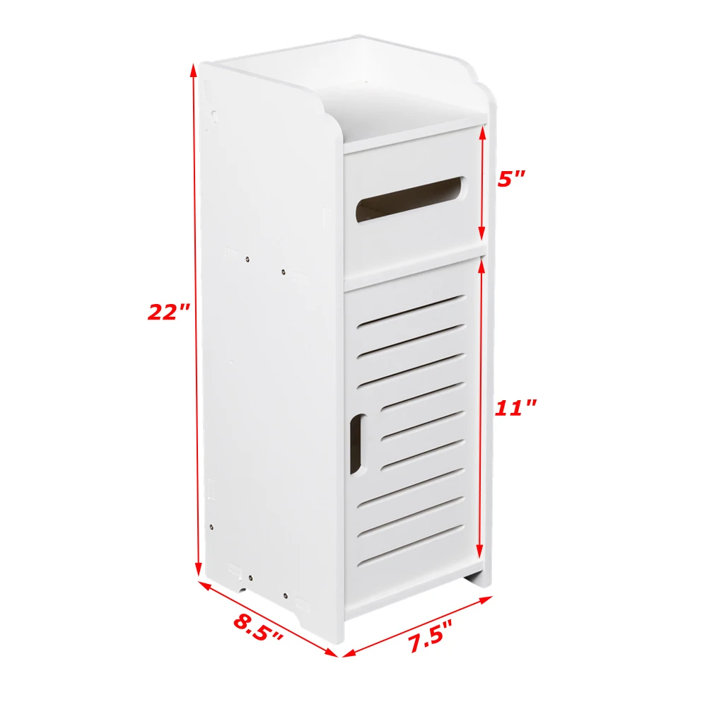 Шкаф для хранения принадлежностей в ванной комнате с одной дверью модель два