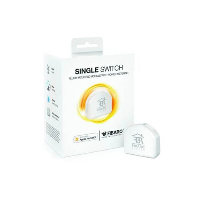 2,4 GHz FIBARO HomeKit одиночный переключатель FGBHS-213, совместимый с функцией измерения мощности и энергопотребления Apple