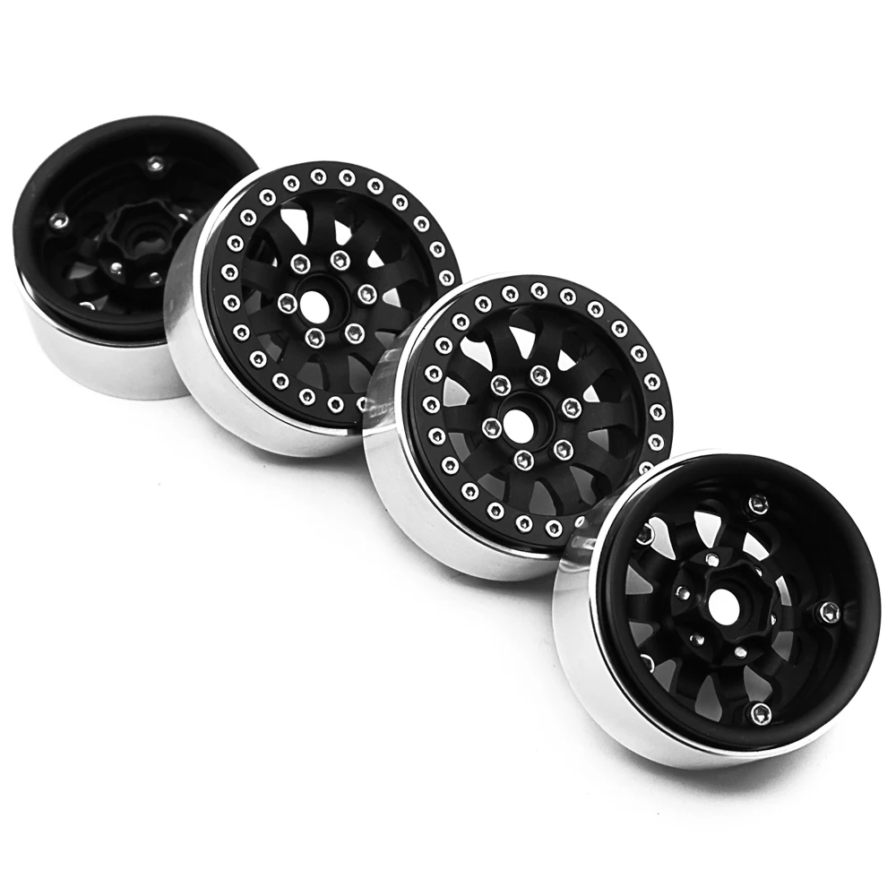 AXSPEED 4 шт./лот 1/10 RC Rock Car CNC сплав 1 9 дюйма Beadlock колесный обод для SCX10 CC01 F350 D90 высокое