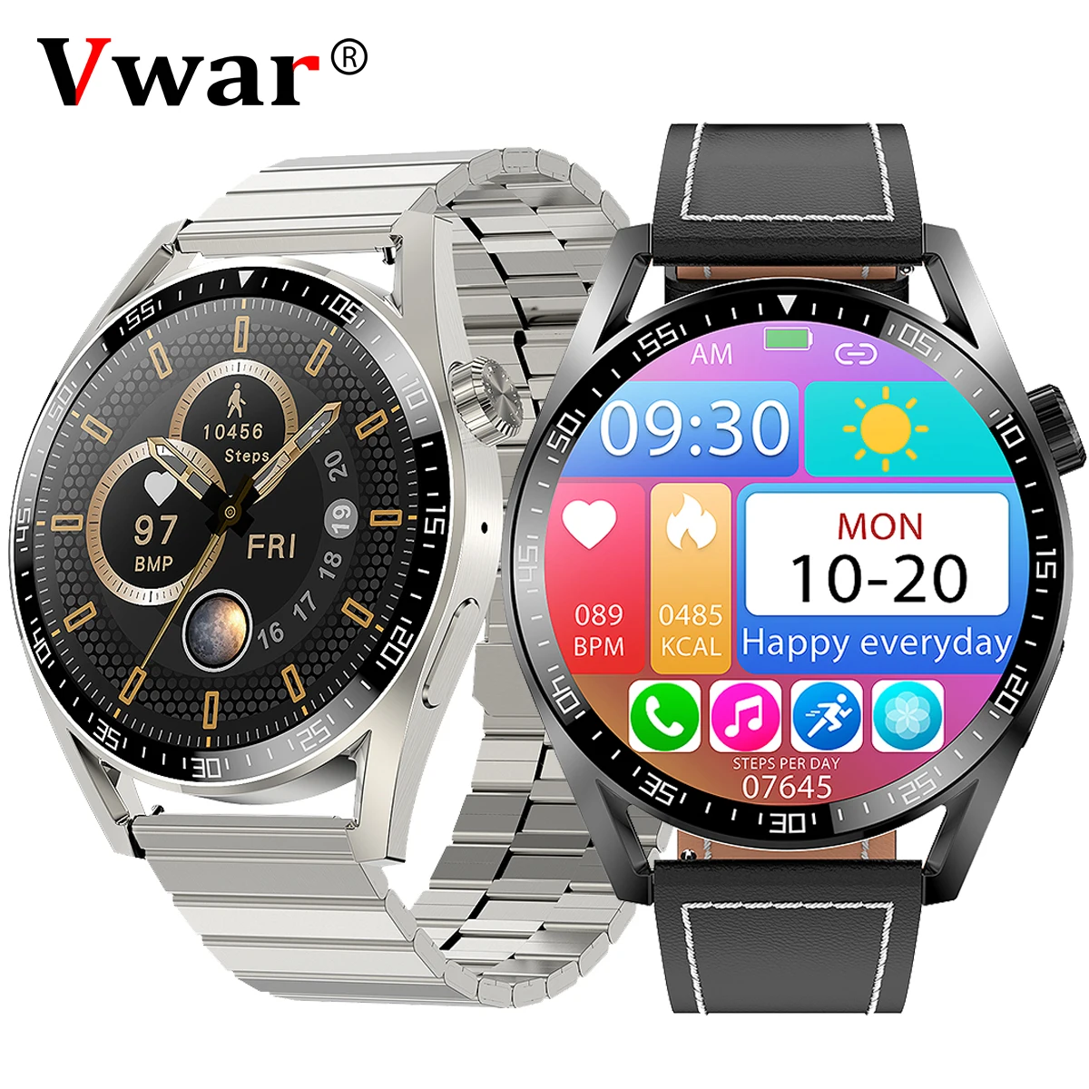 

Vwar GT3 Pro Smart Watch Men For Huawei IOS Bluetooth Call NFC Wireless Charger GPS Sport Fitness Tracker Waterproof Smartwatch