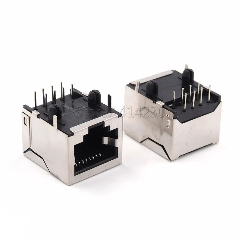 10 шт. RJ45 разъем 8 Pin кабель интерфейс экранированный кристалл светильник медный