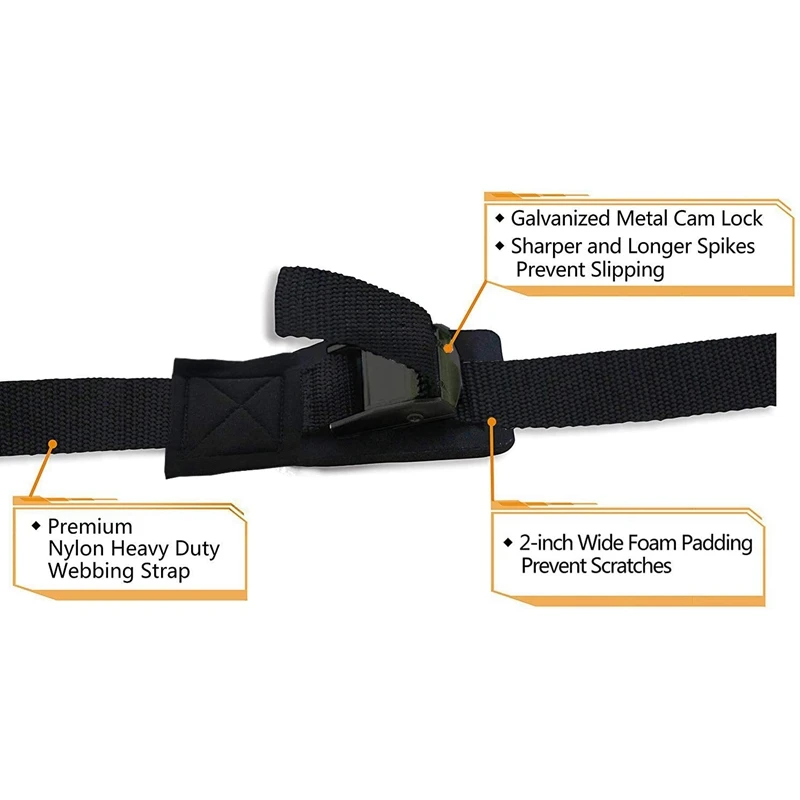 

Heavy Duty Lashing Straps Adjustable Cam Buckle Tie-Down Straps for Kayak Motorcycle Cargo TrucksTrailer