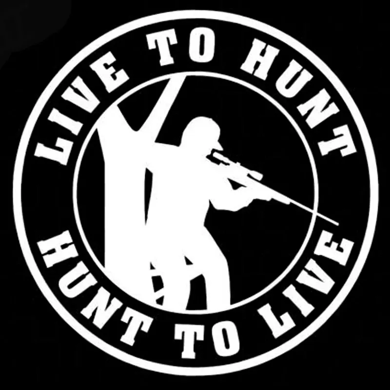 

Personalized Live To Hunt Auto Window Car Bumper Sticker Accessories PVC 13cm X 13cm Car Window Motorcycle Decal