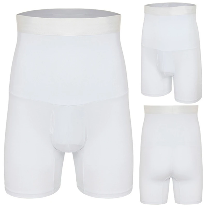 

Men Body Shaper Waist Trainer Slimming Shorts High Waist Shapewear Modeling Panties Boxer Briefs Stretch Tummy Control Underwear