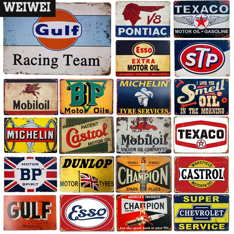 

BP V8 Garage Gas Oil Station Man Cave Club Home Wall Decor Vintage Decor Metal Tin Sign Decorative Plaque Wall Art WEIWEI