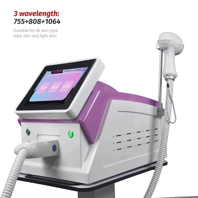 

Newest 755nm 808nm 1064nm 3 Wavelength 808nm Diode Laser 808nm laser Hair Removal Machine for salo