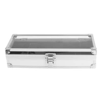 612 grids slots aluminium watches box jewelry display storage square case suede inside container watch casket