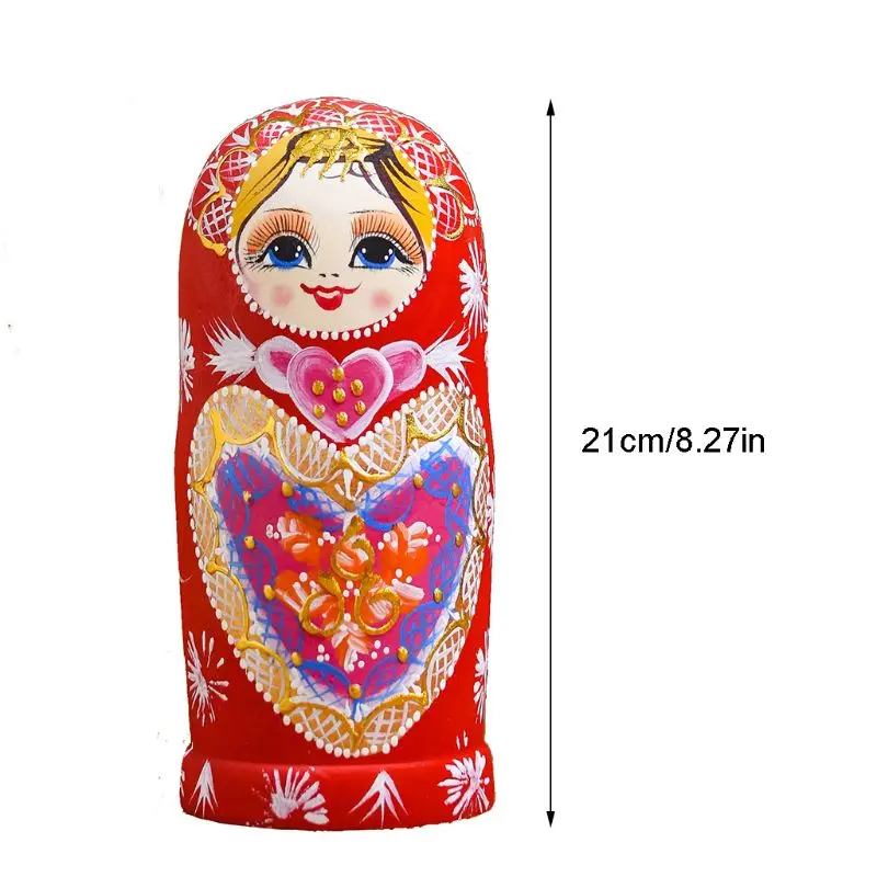 

10 Layers/Set Matryoshka Wooden Russian Nesting Doll Children Christmas Gifts