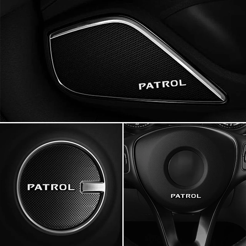 10 шт. 3D алюминиевый динамик стерео значок эмблема наклейка для Nissan Patrol Y60 Y61 Y62