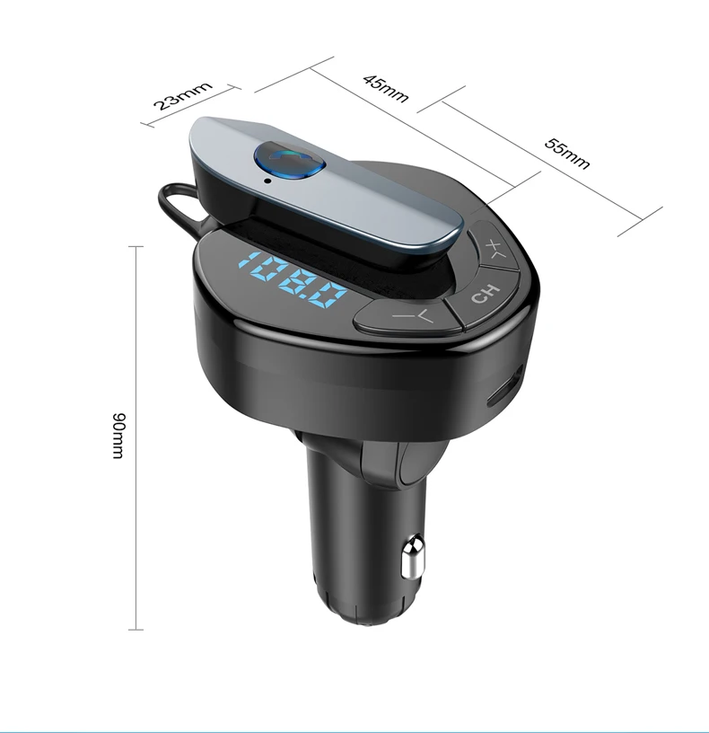 Cden fm передатчик Автомобильный MP3 плеер Беспроводная bluetooth гарнитура