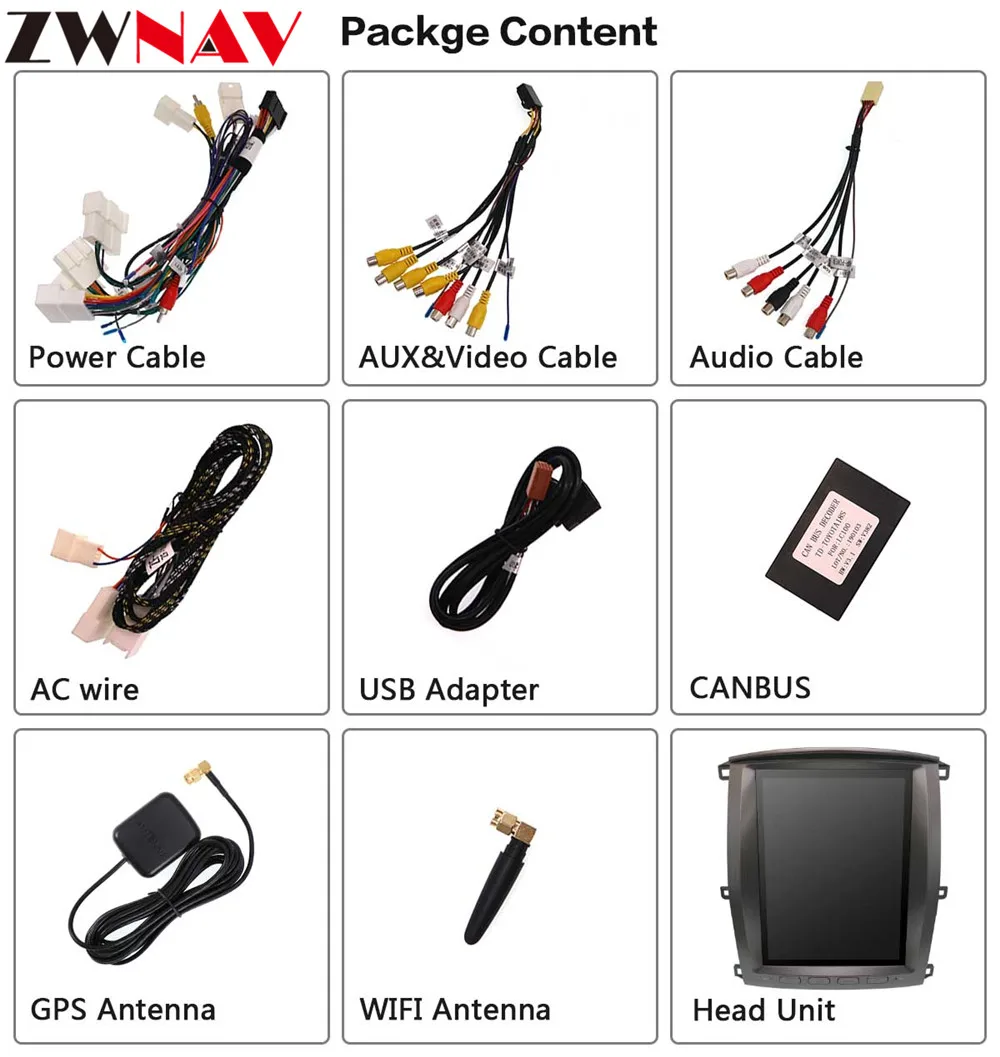 

Carplay Tesla Screen Android 9 Player For Toyota Land Cruiser LC100 LX470 2002 2003 2004 2005 2006 2007 Radio Stereo Head Unit