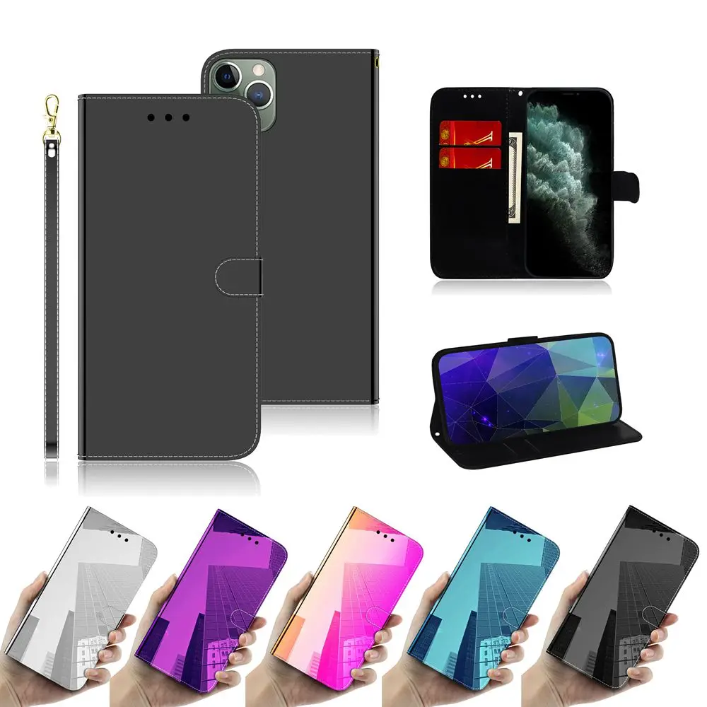 Откидной Чехол для iPhone 11 Pro Max чехол зеркальный магнитный кожаный Coque X XR XS 6 S 7 8 Plus