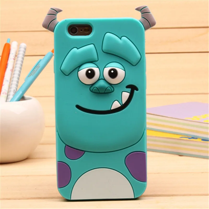 3D Cartoon Soft Silicone Phone Case For iPhone 5S 6 6S 7 8 Plus X Cover Mickey Judy Rabbit Smile Cat Tiger Stitch Unicorn Animal |