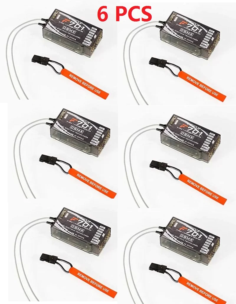 6 PCS/lot 2.4GHz 7CH DSMX DSM2 Spread F701 Receiver for JR Spektrum RC Remote Control System | Электроника