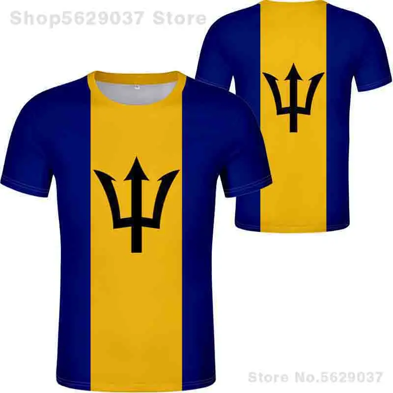 Барбадос футболка бесплатно пользовательский печать имя номер черный Фото серый